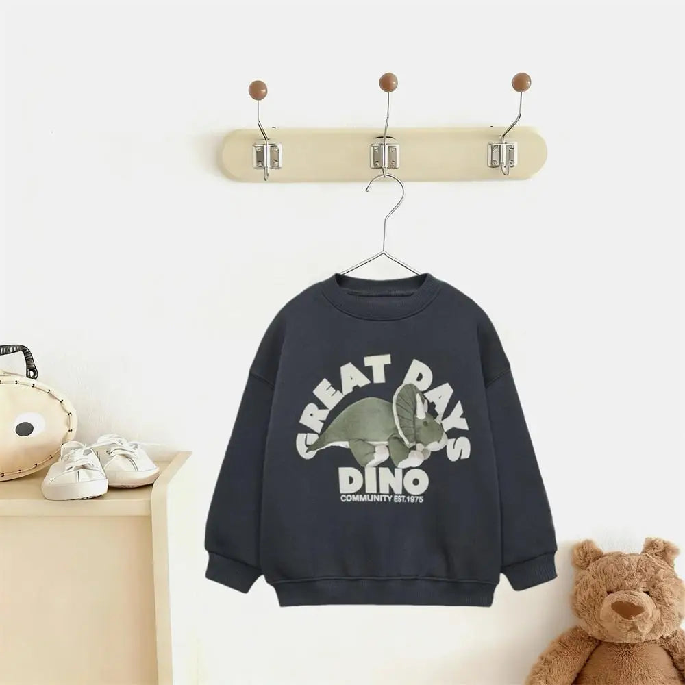 Adorable Kids' Long-Sleeve Sweatshirt: Cozy & Cute Casual Wear for Boys & Girls (Ages 1-6)