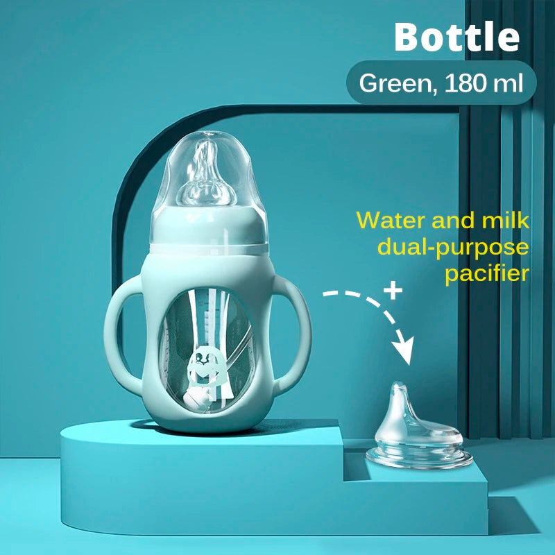 Baby Glass Bottle 2-in-1