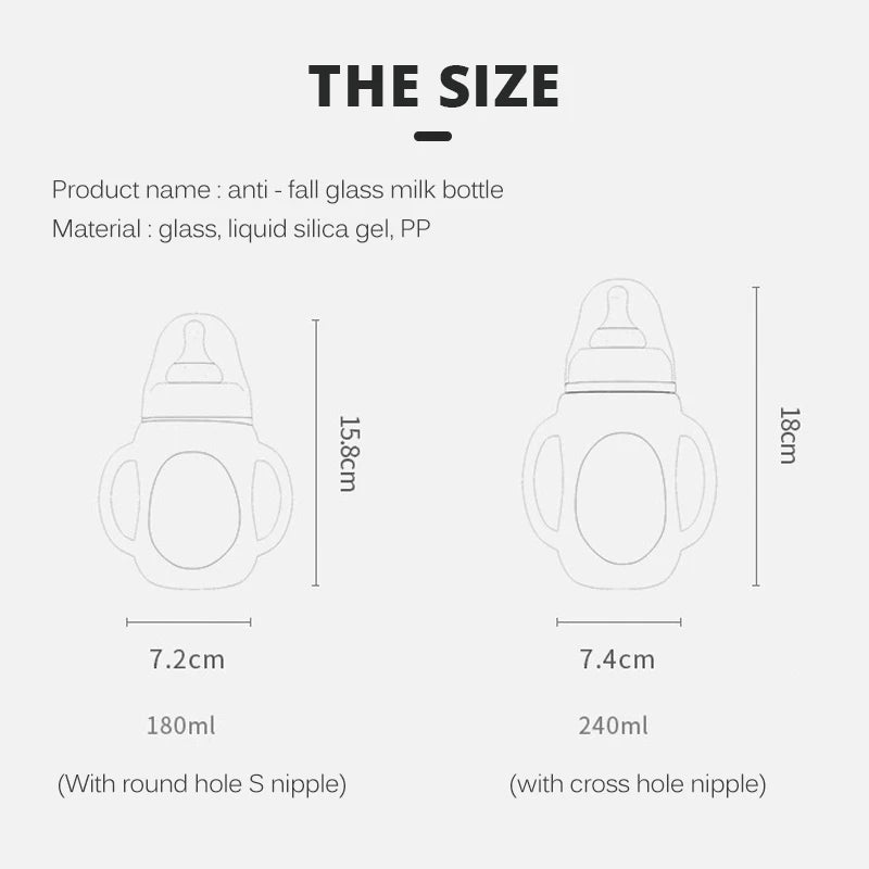 Baby Glass Bottle 2-in-1