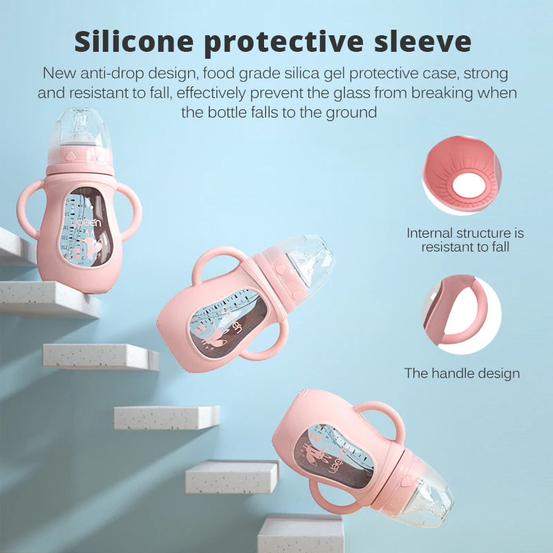 Baby Glass Bottle 2-in-1