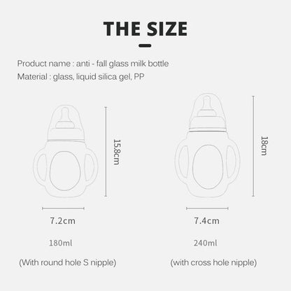 Baby Glass Bottle 2-in-1