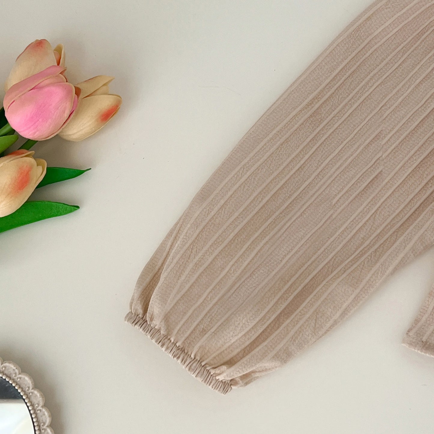 Adorable Korean Style Girls' Brogue Top & Pants Set | Cozy Long Sleeve Toddler Outfit for Autumn Fun