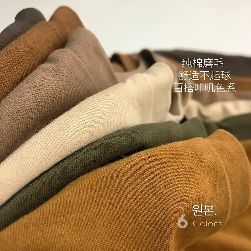 Cozy Autumn Cotton Long Sleeve Tee for Kids | Adorable Solid Color Baby & Toddler Tops