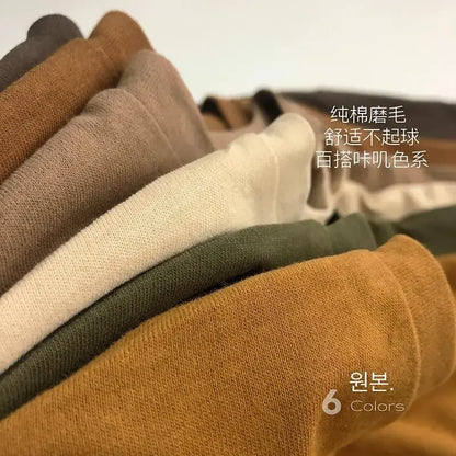 Cozy Autumn Cotton Long Sleeve Tee for Kids | Adorable Solid Color Baby & Toddler Tops