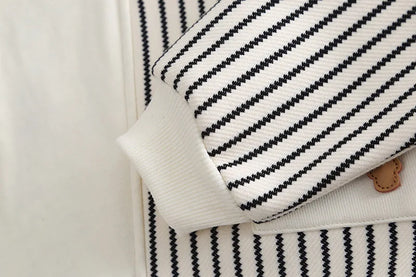 Adorable Autumn Baby Clothes: Cozy Striped T-Shirt & Casual Outfits for Boys & Girls (0-5 Years)