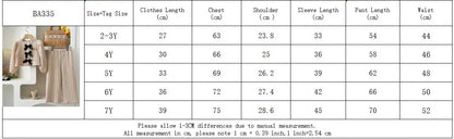 Adorable Korean Style Girls' Brogue Top & Pants Set | Cozy Long Sleeve Toddler Outfit for Autumn Fun