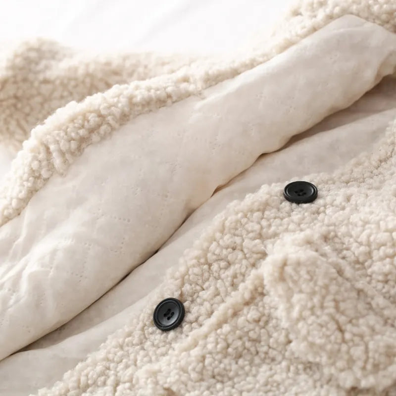 Cozy Sheep-Like Winter Jacket for Baby Girls & Boys | Ultra-Warm Cotton Fleece Toddler Coat (1-8Y)