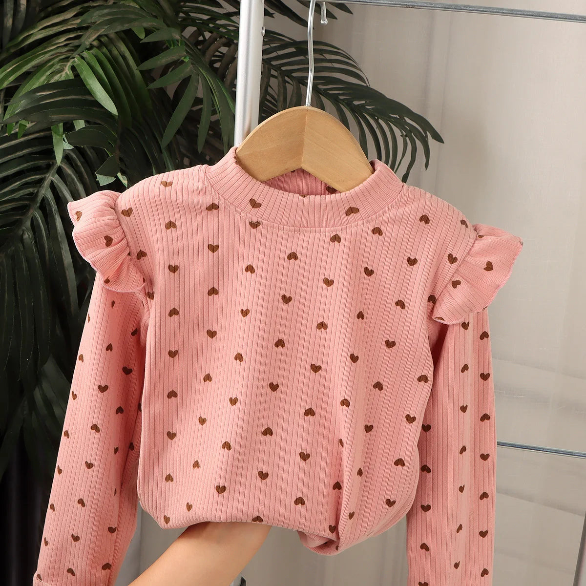 Adorable Floral & Dot Long Sleeve Undershirt for Girls | Sweet & Cozy Kids T-Shirt (2-10T)