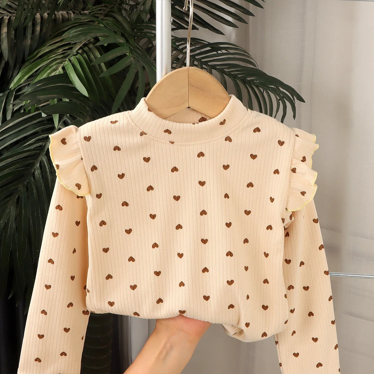 Adorable Floral & Dot Long Sleeve Undershirt for Girls | Sweet & Cozy Kids T-Shirt (2-10T)