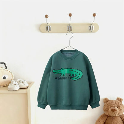 Adorable Kids' Long-Sleeve Sweatshirt: Cozy & Cute Casual Wear for Boys & Girls (Ages 1-6)
