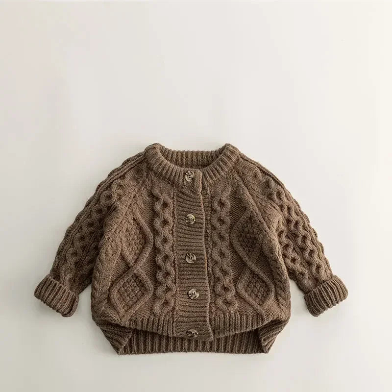 Cozy Autumn Knit Cardigan for Kids | Adorable Girls & Boys Long Sleeve Sweater Jacket | Keep Them Warm & Stylish!