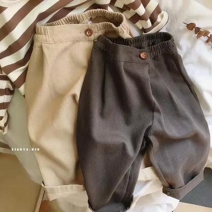 Adorable Korean Baby Harlan Pants: Comfy & Stylish Spring/Summer Essential for Boys & Girls!