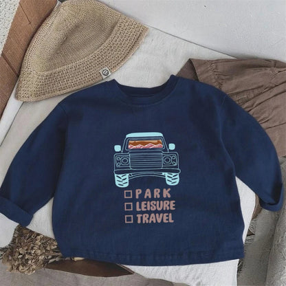 Cozy & Cute Kids Long-Sleeve Tee: Soft Cotton Blend for Autumn Adventures!