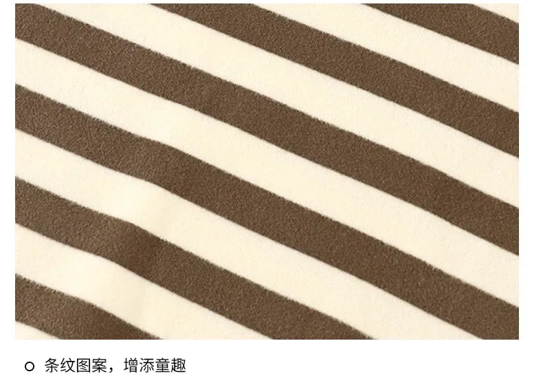 Cozy Striped Long Sleeve T-Shirt for Kids | Soft & Warm Baby Clothes for Spring, Autumn & Winter Fun!