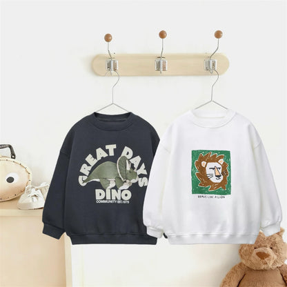 Adorable Kids' Long-Sleeve Sweatshirt: Cozy & Cute Casual Wear for Boys & Girls (Ages 1-6)