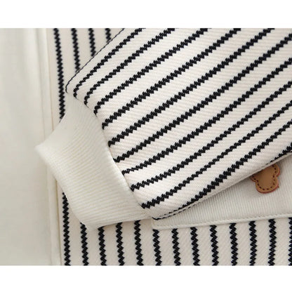 Adorable Autumn Baby Clothes: Cozy Striped T-Shirt & Casual Outfits for Boys & Girls (0-5 Years)