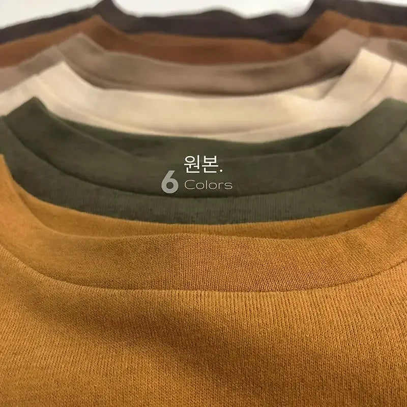 Cozy Autumn Cotton Long Sleeve Tee for Kids | Adorable Solid Color Baby & Toddler Tops