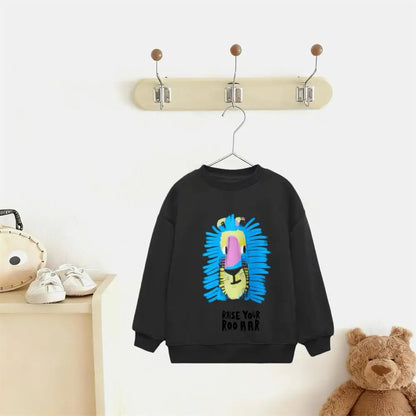 Adorable Kids' Long-Sleeve Sweatshirt: Cozy & Cute Casual Wear for Boys & Girls (Ages 1-6)