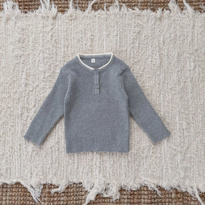 Cozy Knit Baby Sweaters (9M-3T): Adorable Toddler Pullover for Girls - Soft O-Neck Base Layer for Autumn Comfort
