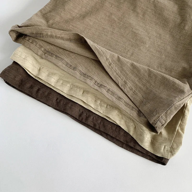 Adorable Korean Fashion Slub Cotton T-Shirts for Kids | Summer Striped Tank Tops for Toddlers & Babies (4-7Y)