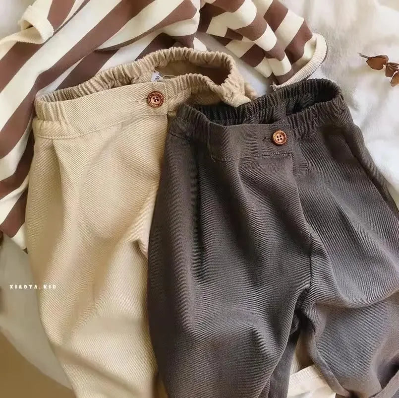 Adorable Korean Baby Harlan Pants: Comfy & Stylish Spring/Summer Essential for Boys & Girls!