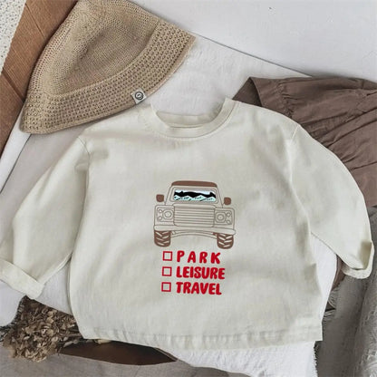 Cozy & Cute Kids Long-Sleeve Tee: Soft Cotton Blend for Autumn Adventures!